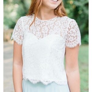 Revelry Bridesmaid Charlotte Lace Top